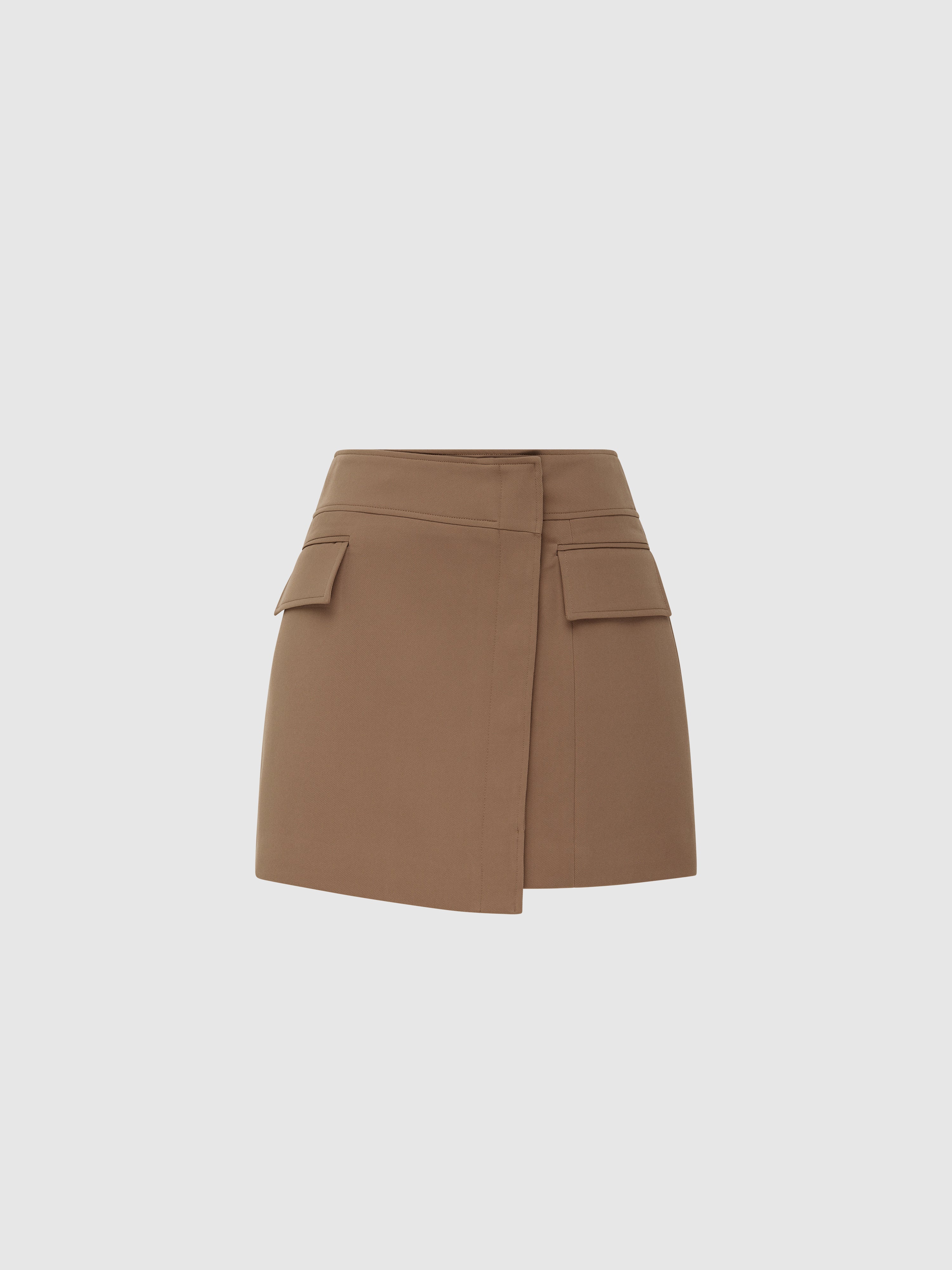 Holly Mini Skirt Tan | Tailored Mini | SHEIKE