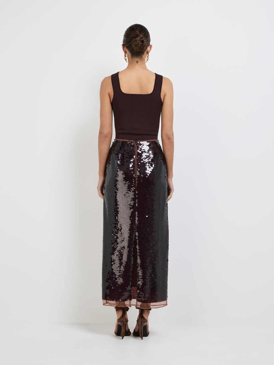 NOEMI SKIRT - CHOCOLATE