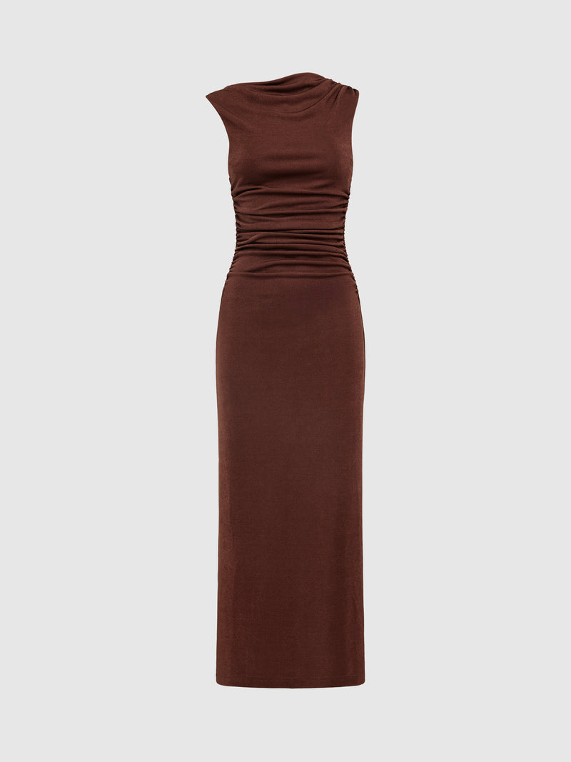 PRIA MAXI DRESS CHOCOLATE main image 0