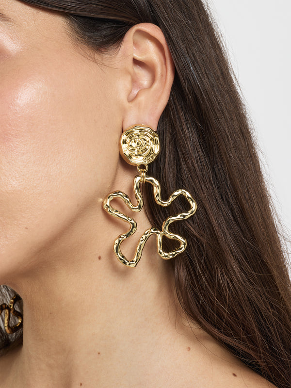 SHEIKE Starlight Earrings Gold 1007953 Model Image