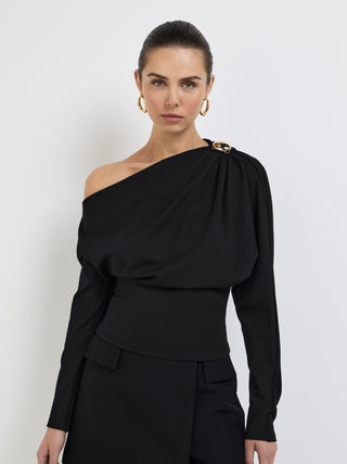 Ciara Top Black | Off Shoulder Top | SHEIKE