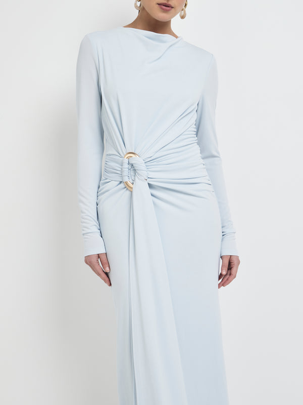 SHEIKE Lila Long Sleeve Gown Ice Blue 1007969 Close Up Images