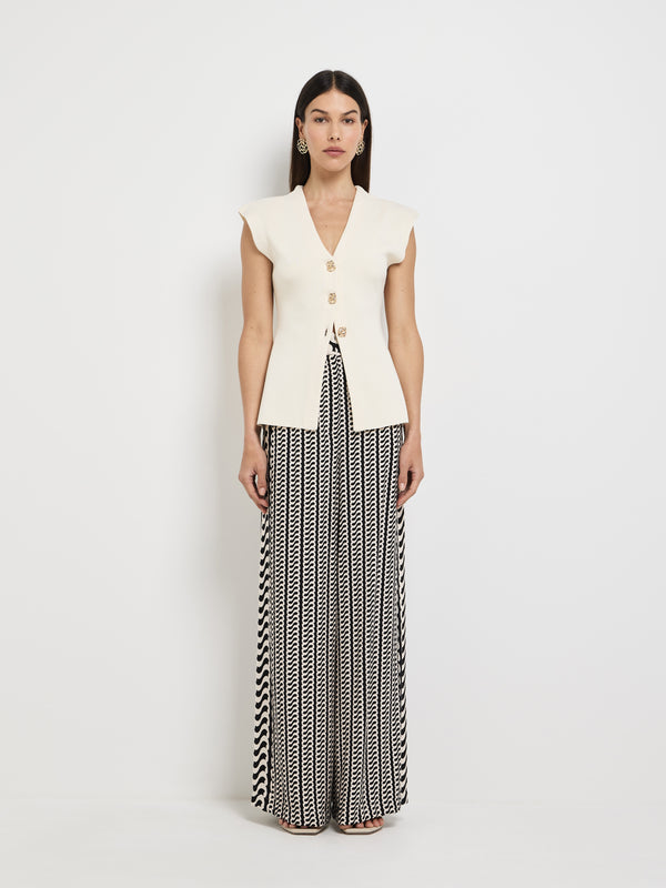 SHEIKE Lily Knit Vest Ivory 1007975 Front Styling Image