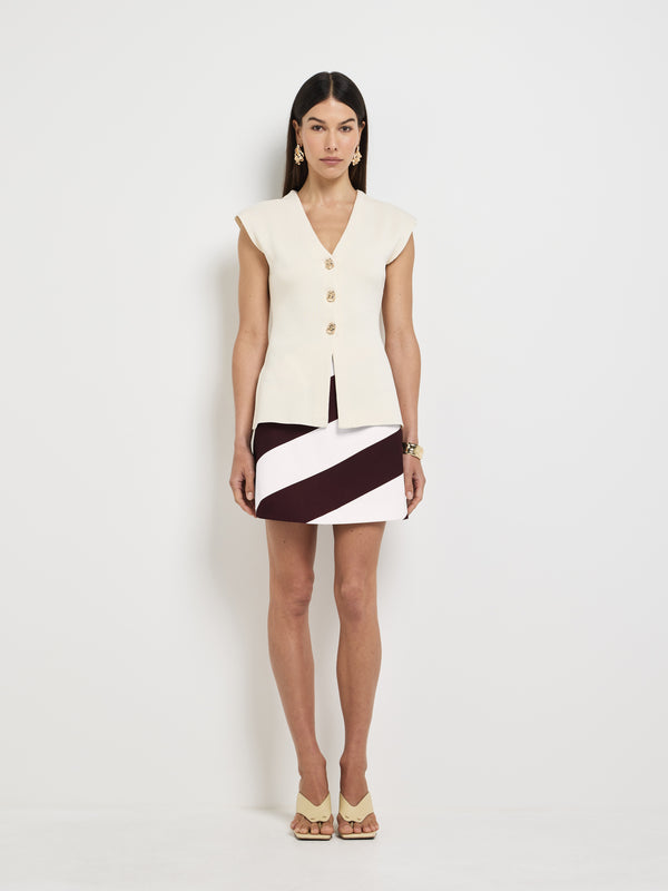 SHEIKE Lily Knit Vest Ivory 1007975 Front Image