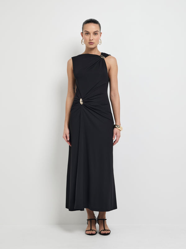 Size8 SHEIKE Xanthe Maxi Dress Black 1007981 Front Image