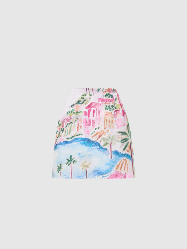 SHEIKE Riviera Mini Skirt Print 1008000 Ghost Image