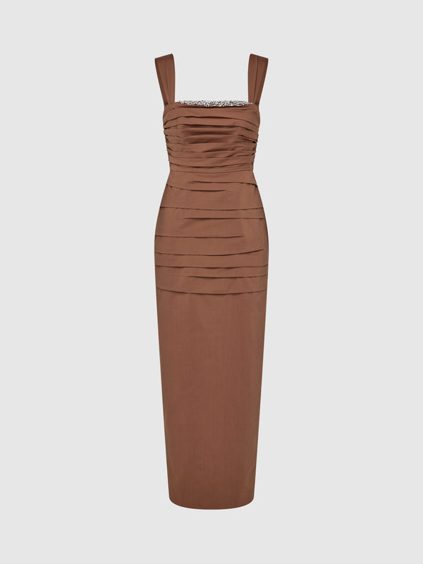 SHEIKE Delia Maxi Dress Mocha 1008012 Ghost Image