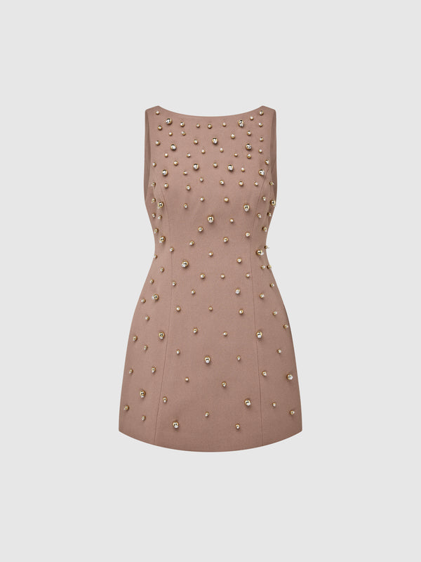 SHEIKE Firework Mini Dress Mocha 1008017 Ghost Image