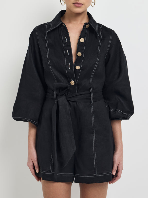 SHEIKE Anna Playsuit Black 1008018 Close Up Image