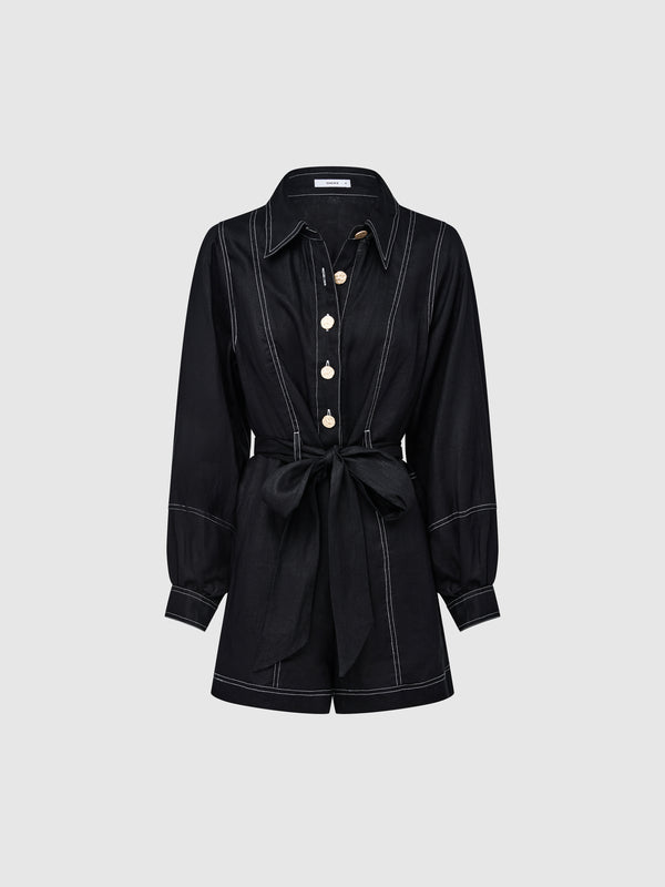 SHEIKE Anna Playsuit Black 1008018 Ghost Image