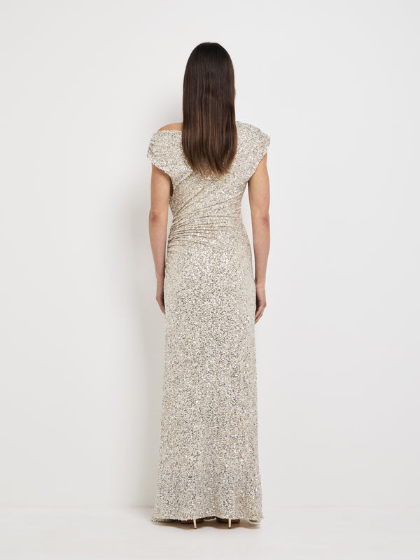 SHEIKE Martina Maxi Dress Silver 1008455 Back Image