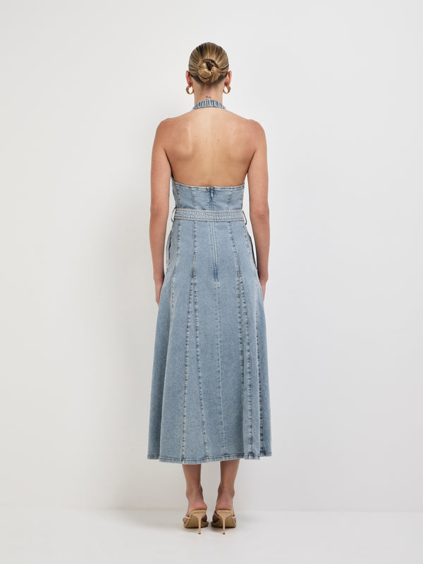 SHEIKE Emma Denim Dress Blue 1008066 Back Image