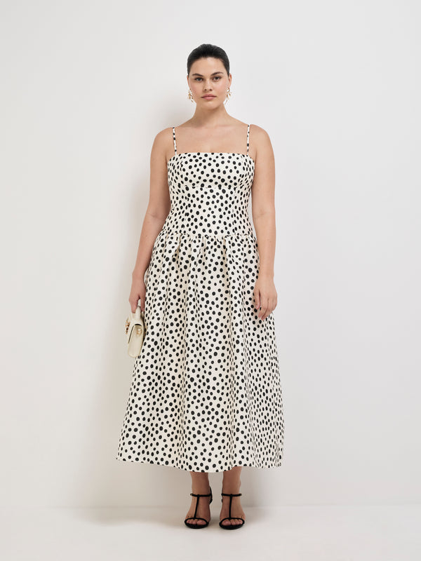 Size12 SHEIKE Maya Midi Dress Spot 1008073 Front Image