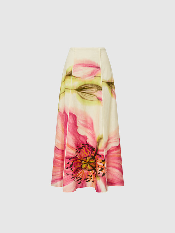 SHEIKE Poppy Midi Skirt Floral 1008094 Ghost Image