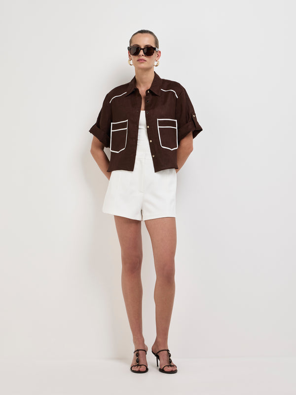 SHEIKE Millie Shirt Brown 1008088 Front Image Styled