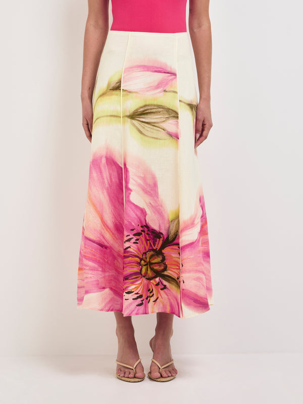 Size8 SHEIKE Poppy Midi Skirt Floral 1008094 Detail Image