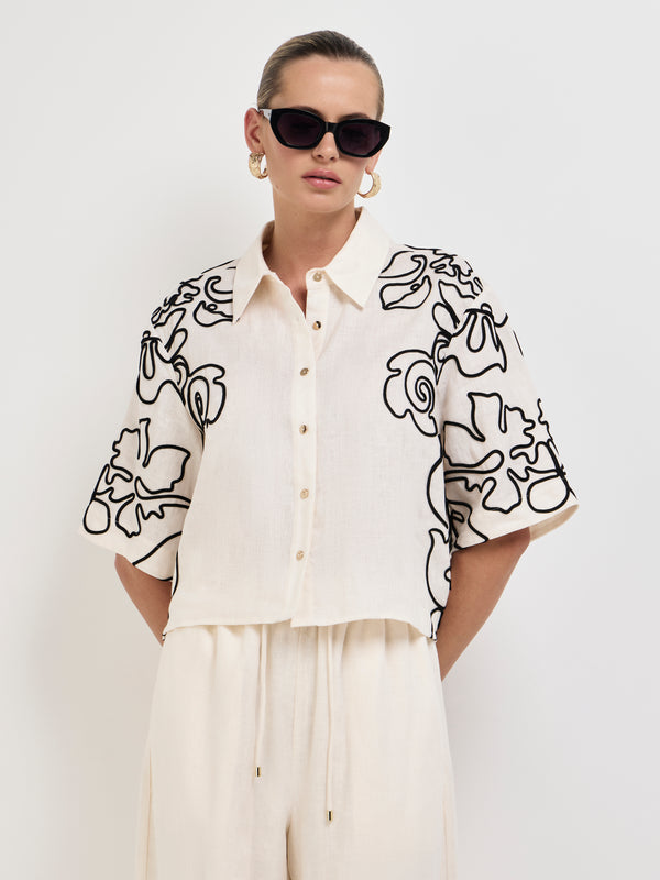 Size8 SHEIKE Outline Floral Shirt Floral 1008096 Detail Image
