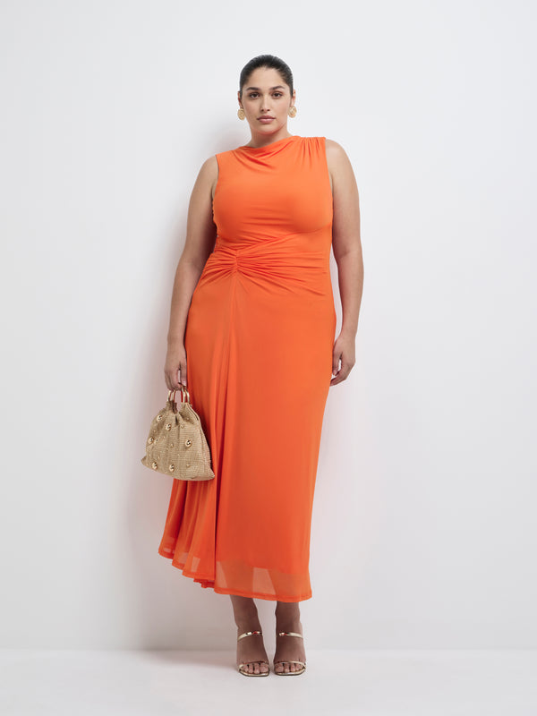 Size16 SHEIKE Xanthe Maxi Dress Orange 1008114 Front Image