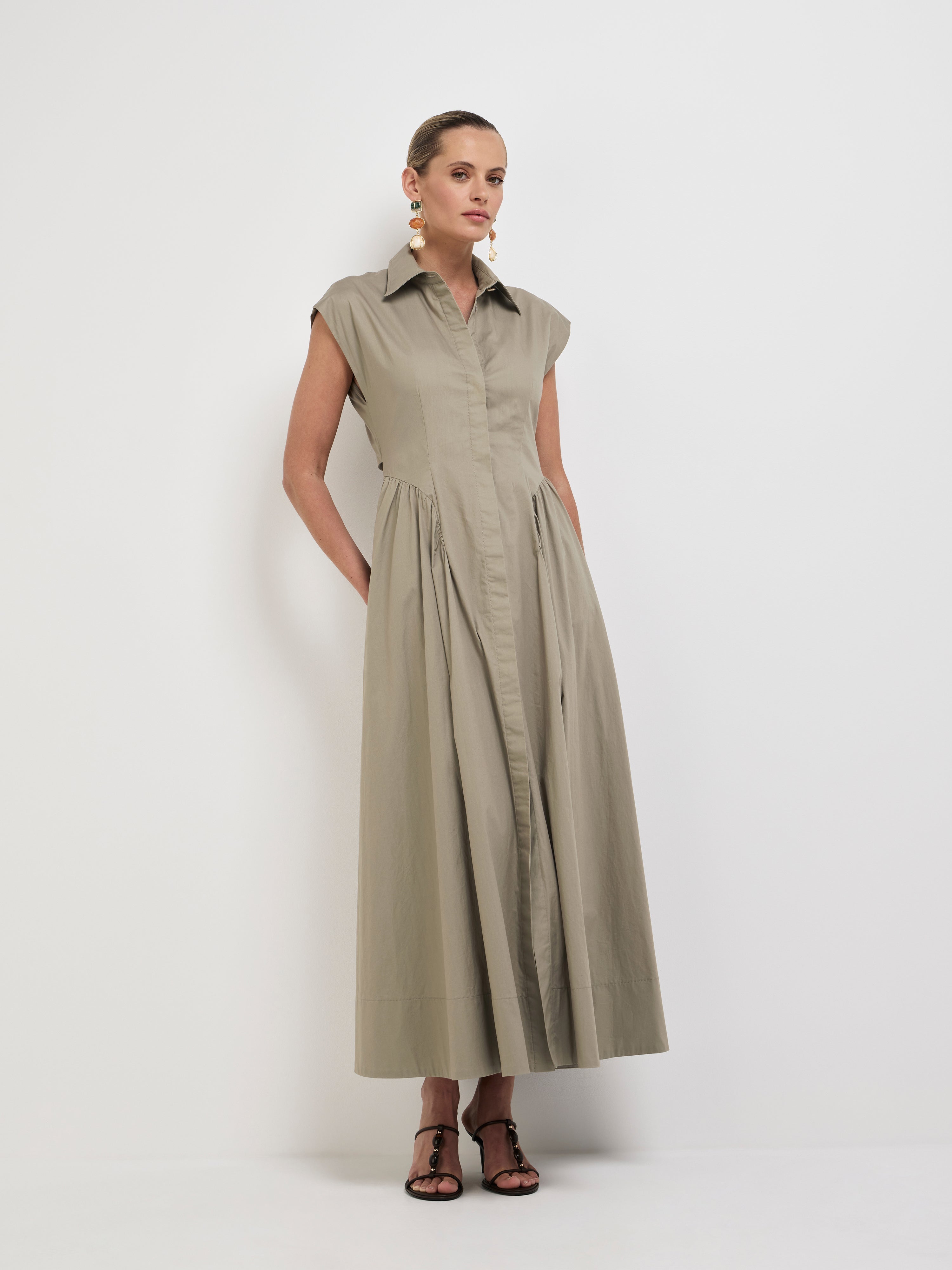 MILK ジュエル　shell dress Stella Shirt Dress Mushroom | Shirt Dress | SHEIKE