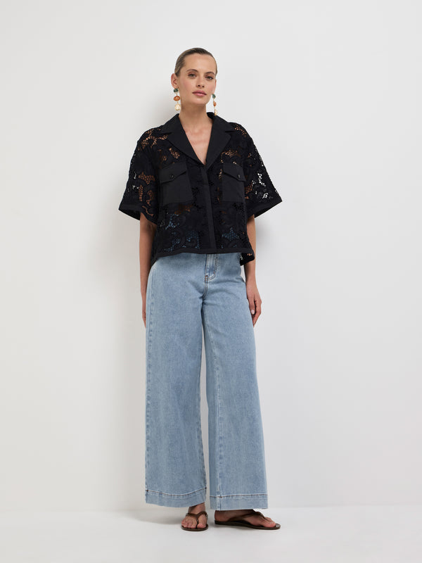 SHEIKE Spring Romance Shirt Black 1008148 Front Image Styled