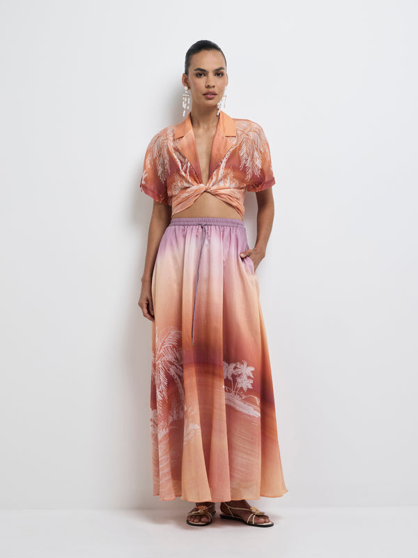 SHEIKE Sunset Palms Shirt Floral 1008149 Front Image