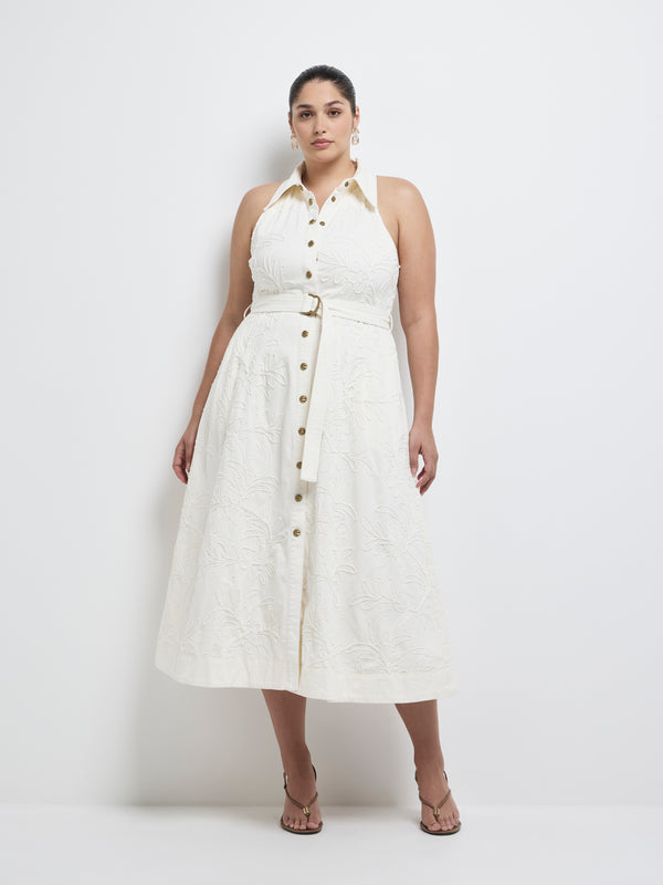 Size16 SHEIKE Maisie Midi Dress Ivory 1008182 Front Image