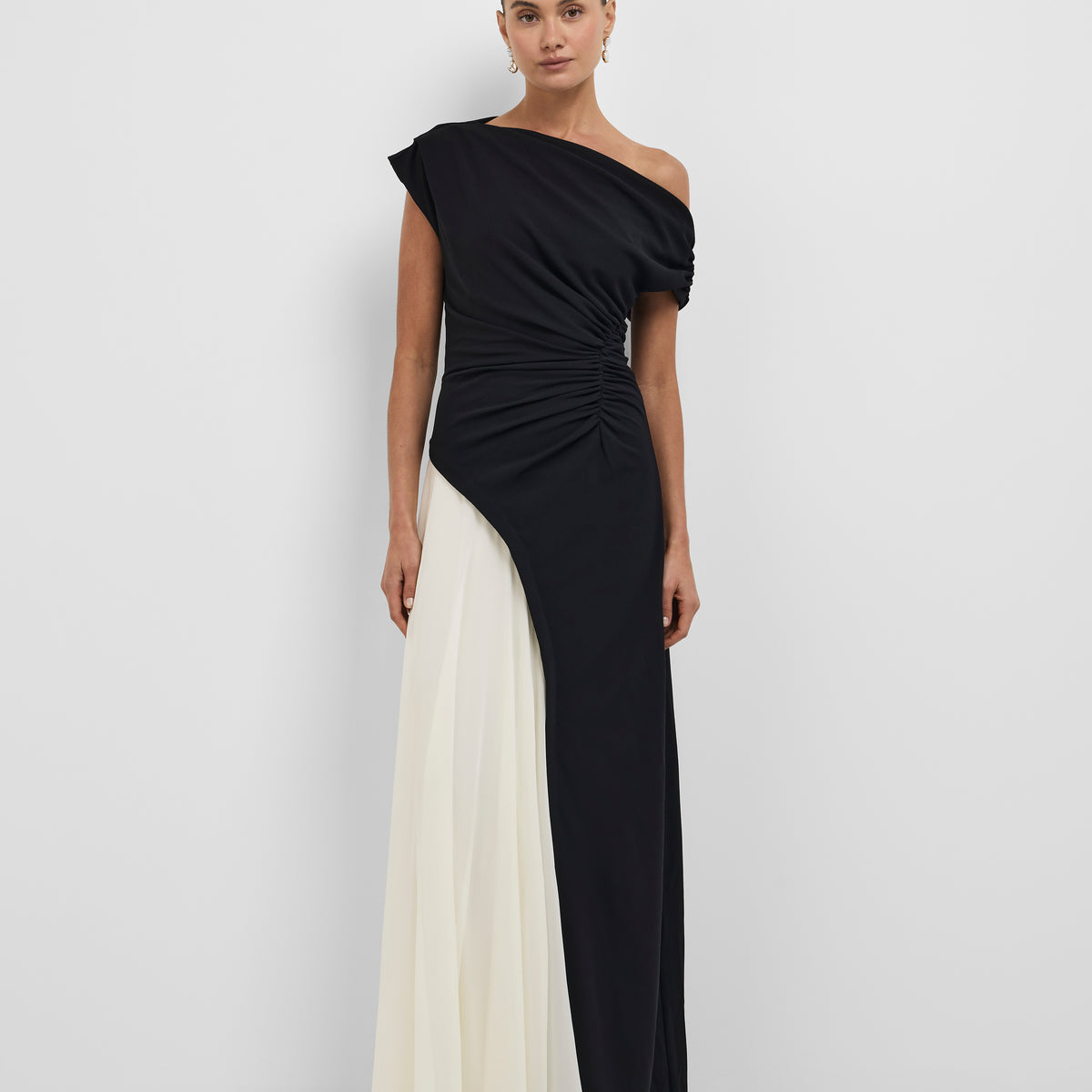 Celine Maxi Dress Black/Cream