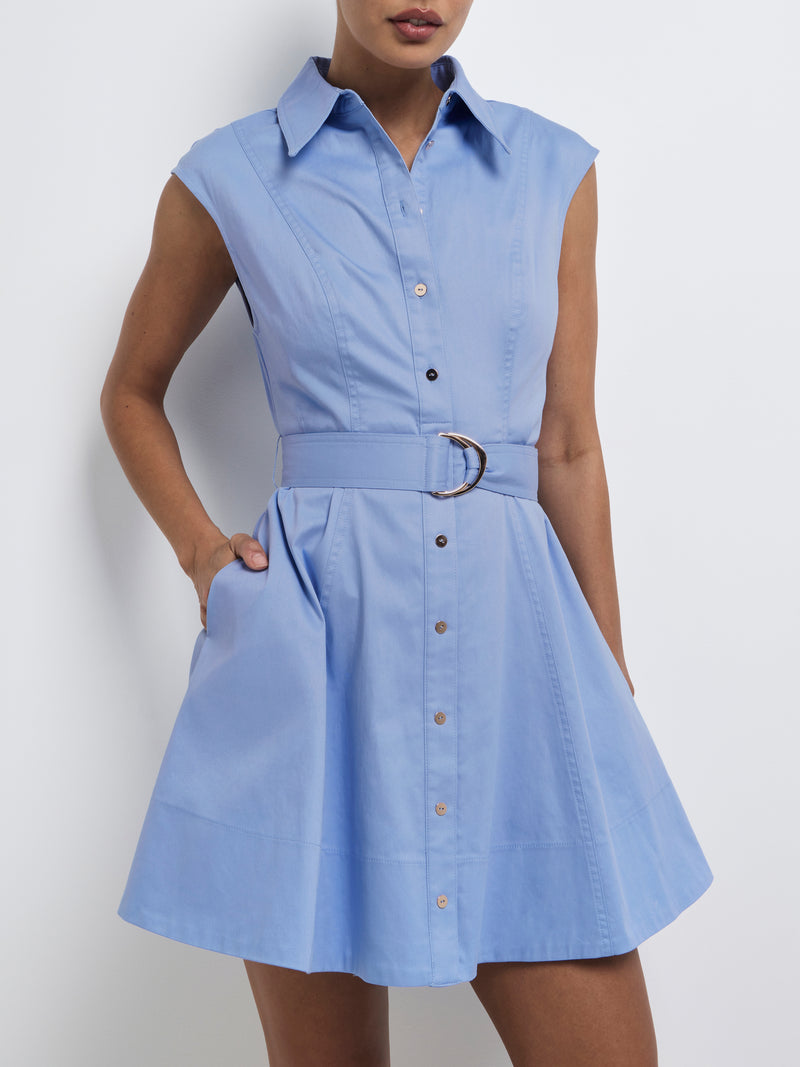 Blue Jacquard Samantha Mini Dress main image 0