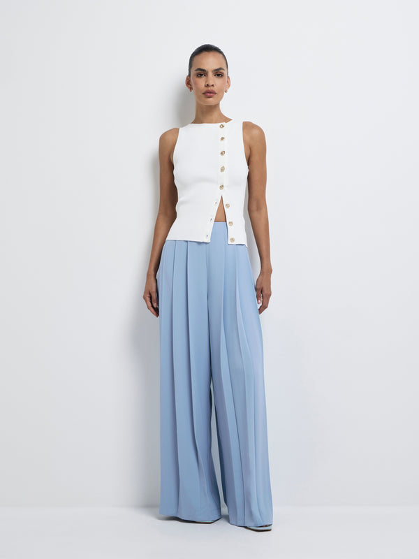 SHEIKE Clement Knit Top White 1008200 Front Image Styled