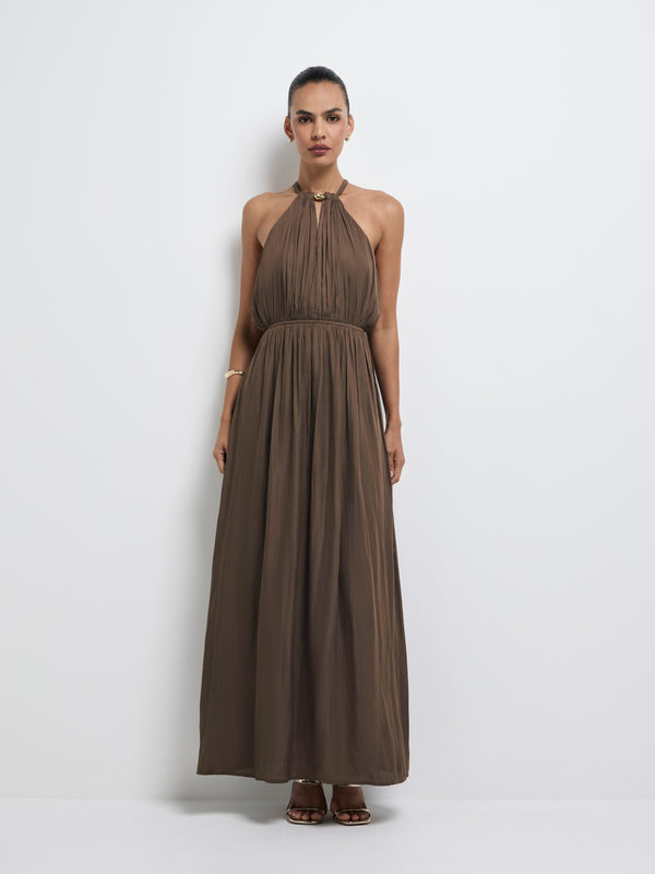 Size8 SHEIKE Liana Dress Brown 1008210 Front Image
