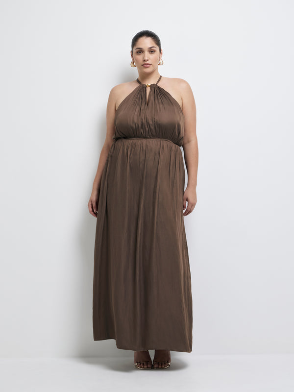 Size16 SHEIKE Liana Dress Brown 1008210 Front Image