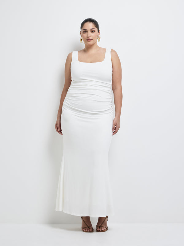 Size16 SHEIKE Liberty Midi Dress White 1008212 Front Image