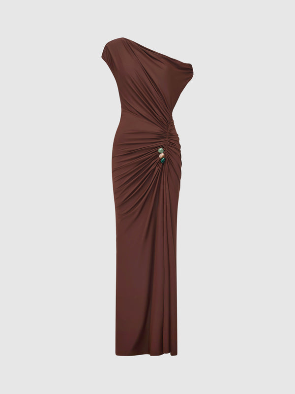 SHEIKE Angelina Maxi Dress Chocolate 1008215 Ghost Image