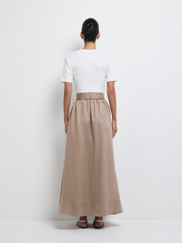 SHEIKE Celene Maxi Skirt Brown 1008218 Back Image