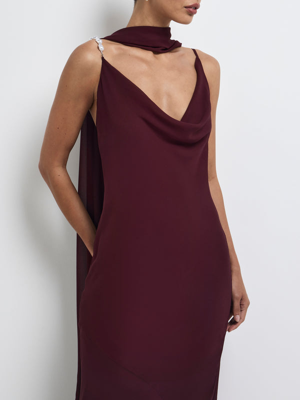 SHEIKE Anya Maxi Dress Plum 1008219 Detail Image