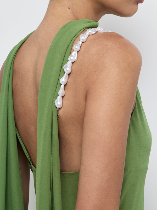 SHEIKE Anya Maxi Dress Green 1008220 Detail Close Up Image
