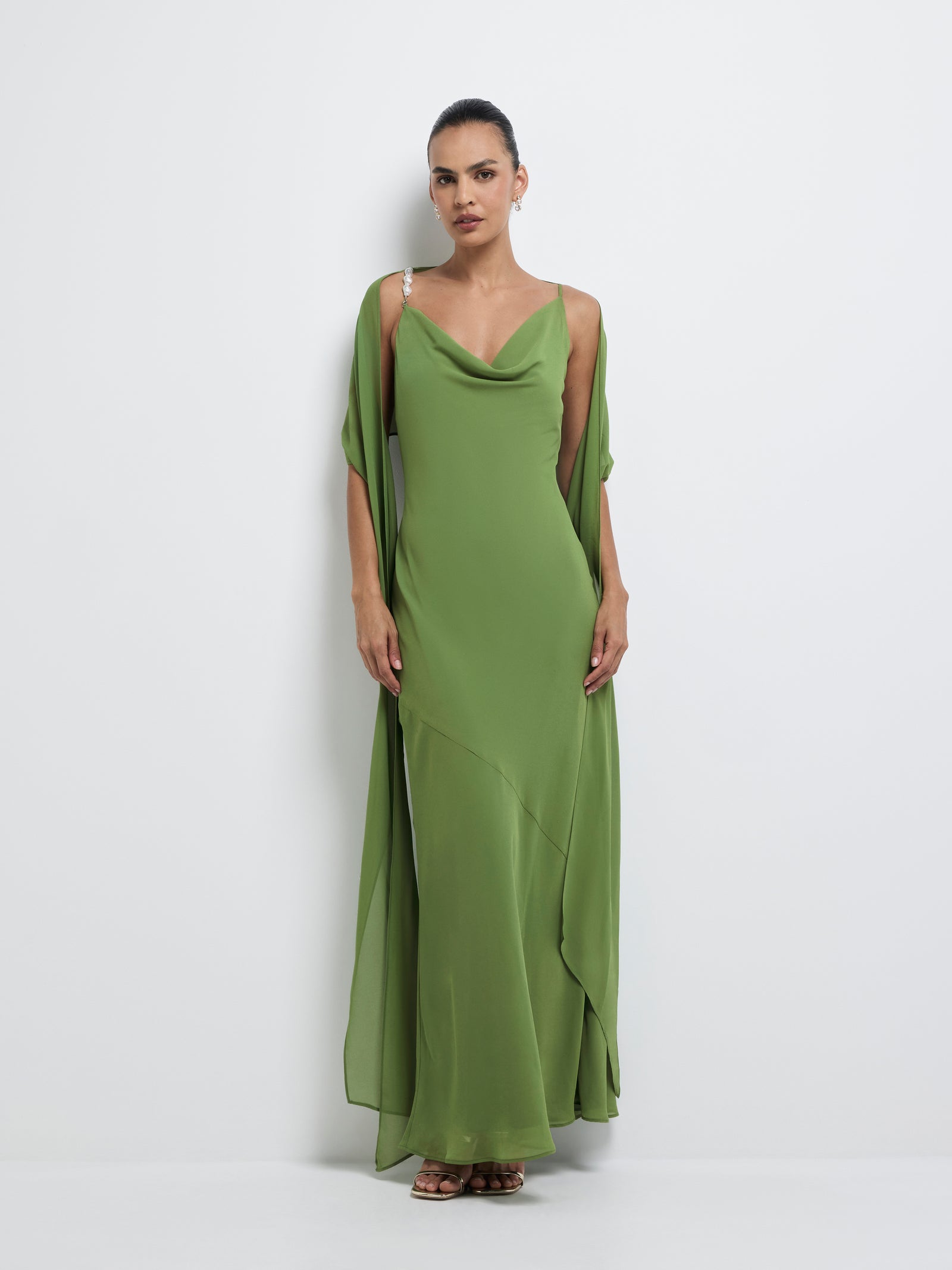 floaty summer dresses Peach Floaty Silk Designer Maxi Dress  Lindsey Brown