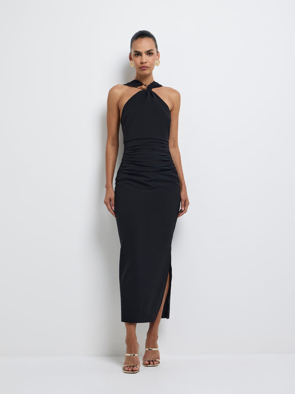 Size8 SHEIKE Jessa Midi Dress Black 1008221 Front Image