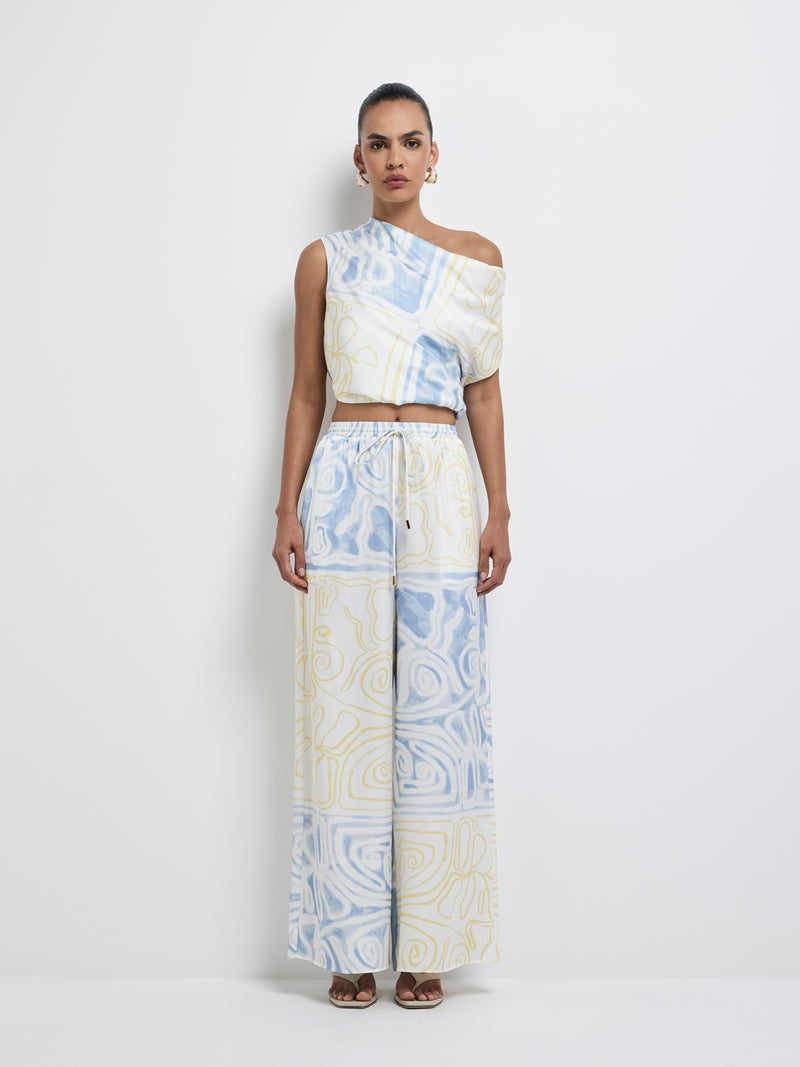 Roma Top Print | Satin Crop | SHEIKE