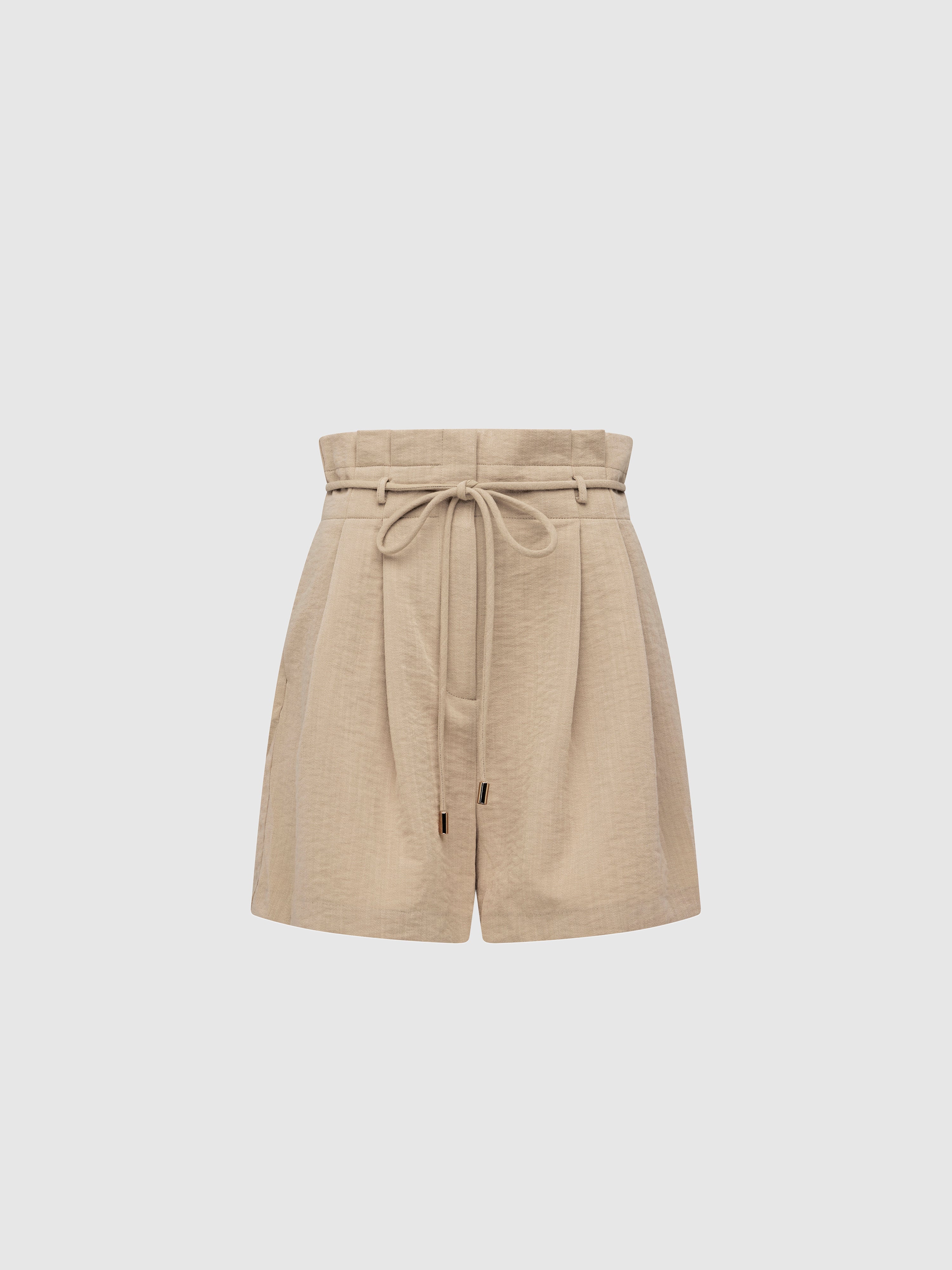 Loretta Short Sand | Paper Bag Waist Short | SHEIKE