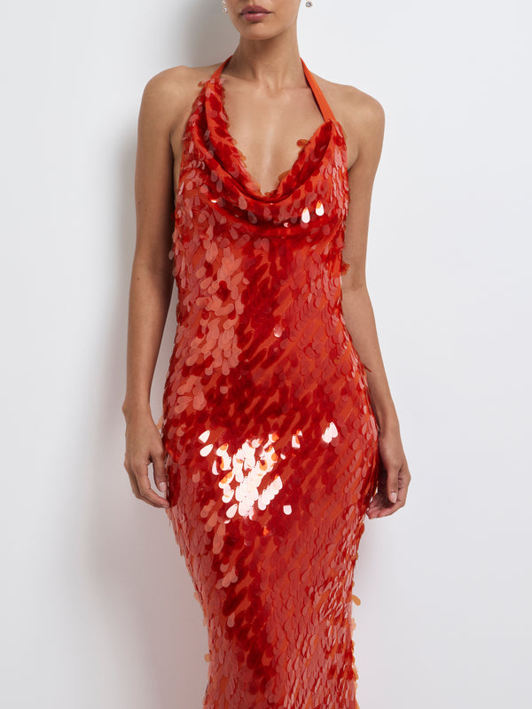 SHEIKE Jessica Maxi Dress Red 1008281 Detail Image