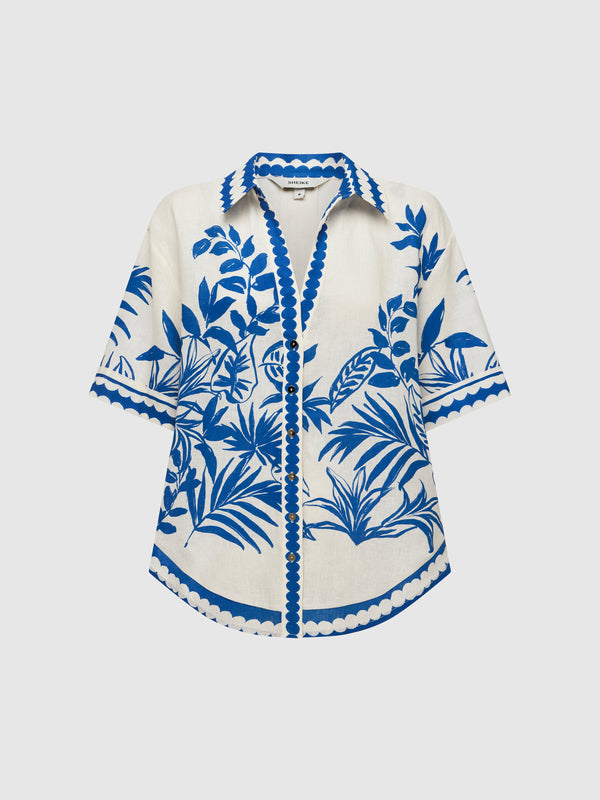 SHEIKE Becca Palm Shirt Print 1008291 Ghost Image