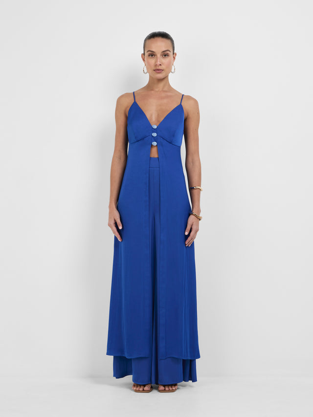 Issy Longline Top Blue | Womens Tops | SHEIKE
