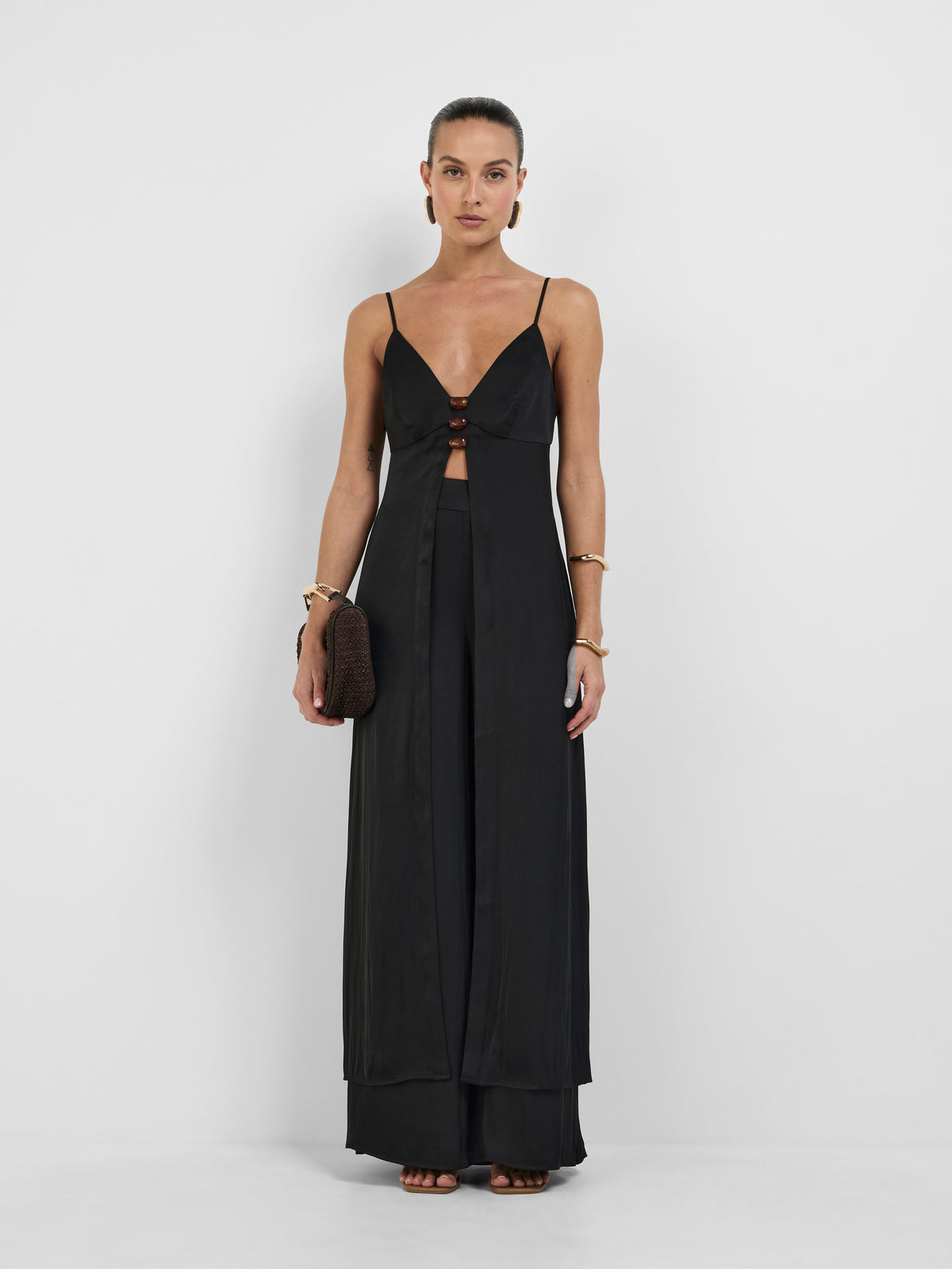Issy Longline Top Black | Women Co-Ord Tops | SHEIKE