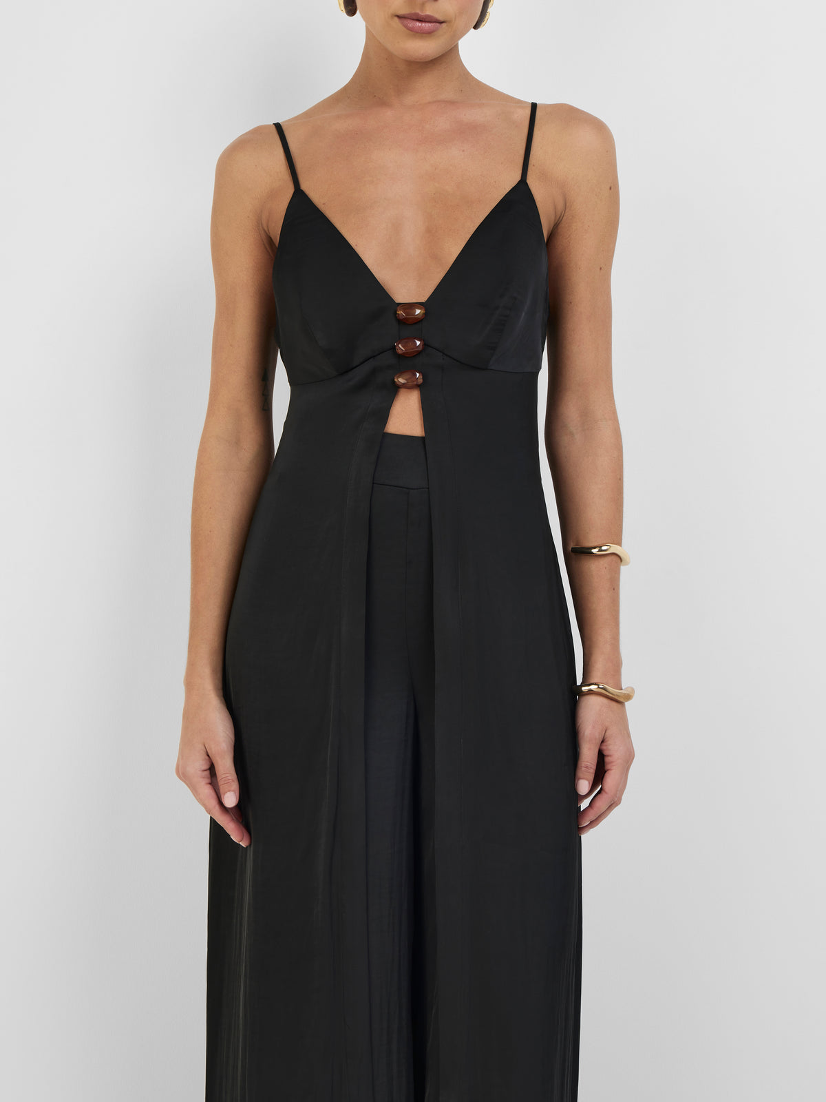 Issy Longline Top Black | Women Co-Ord Tops | SHEIKE