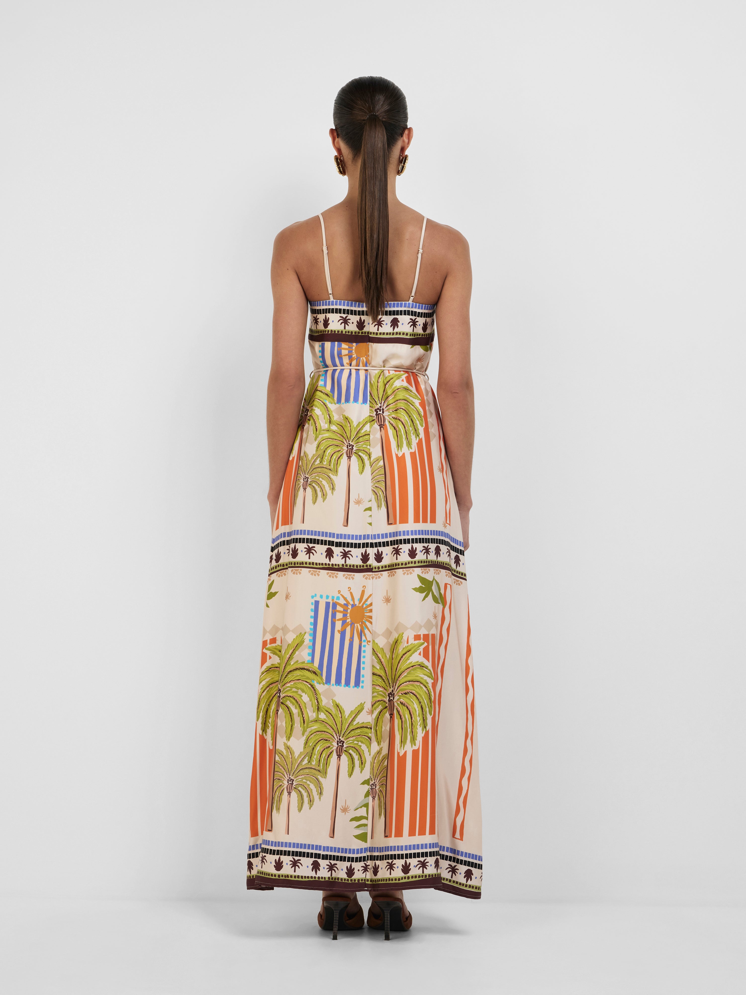 palma printed midi dress Palma Dress Print | Satin Printed Midi Dress