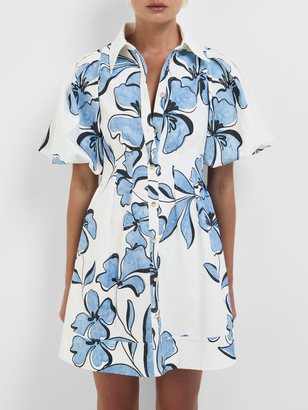 SHEIKE 1008340 Hibiscus Mini Dress Floral Close Up Image 