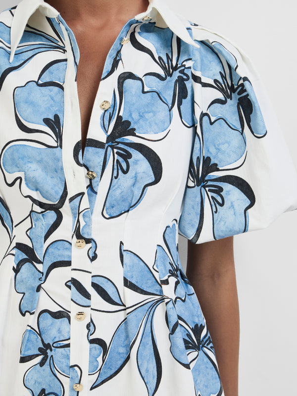 SHEIKE 1008340 Hibiscus Mini Dress Floral Detail Image