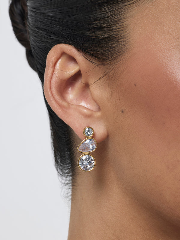 SHEIKE Cynthia Earrings Gold 1008417 Model Image