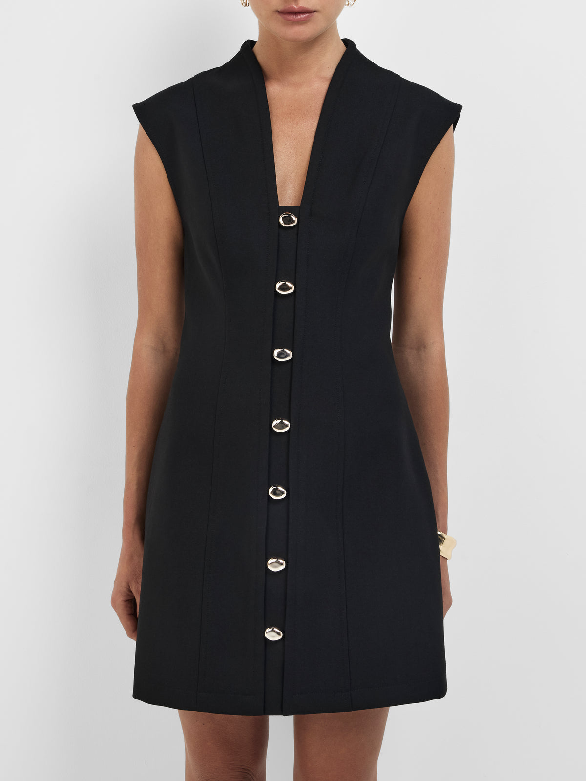 Marisol Dress Black | Tailored Mini Dress | SHEIKE